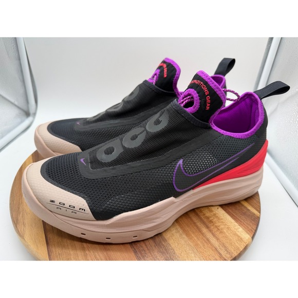 Nike ACG Zoom Air AO Men's Size 11 Black Purple Red Trail Running Shoes0237